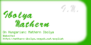 ibolya mathern business card